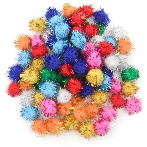 Pompon Glitter 2.5Cm
