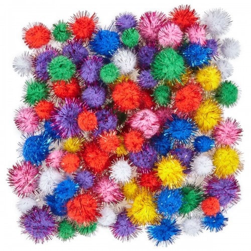 Pompon Glitter in Assorted Sizes