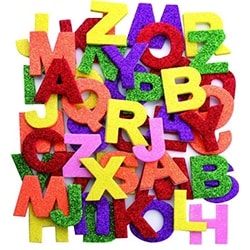 Letters Glitter Shapes Foam