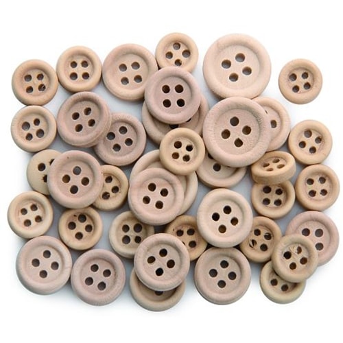 Wooden Buttons Natural