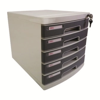Storage Drawers Deli 5 Drawers 325X302X395Mm W/Lock E8855