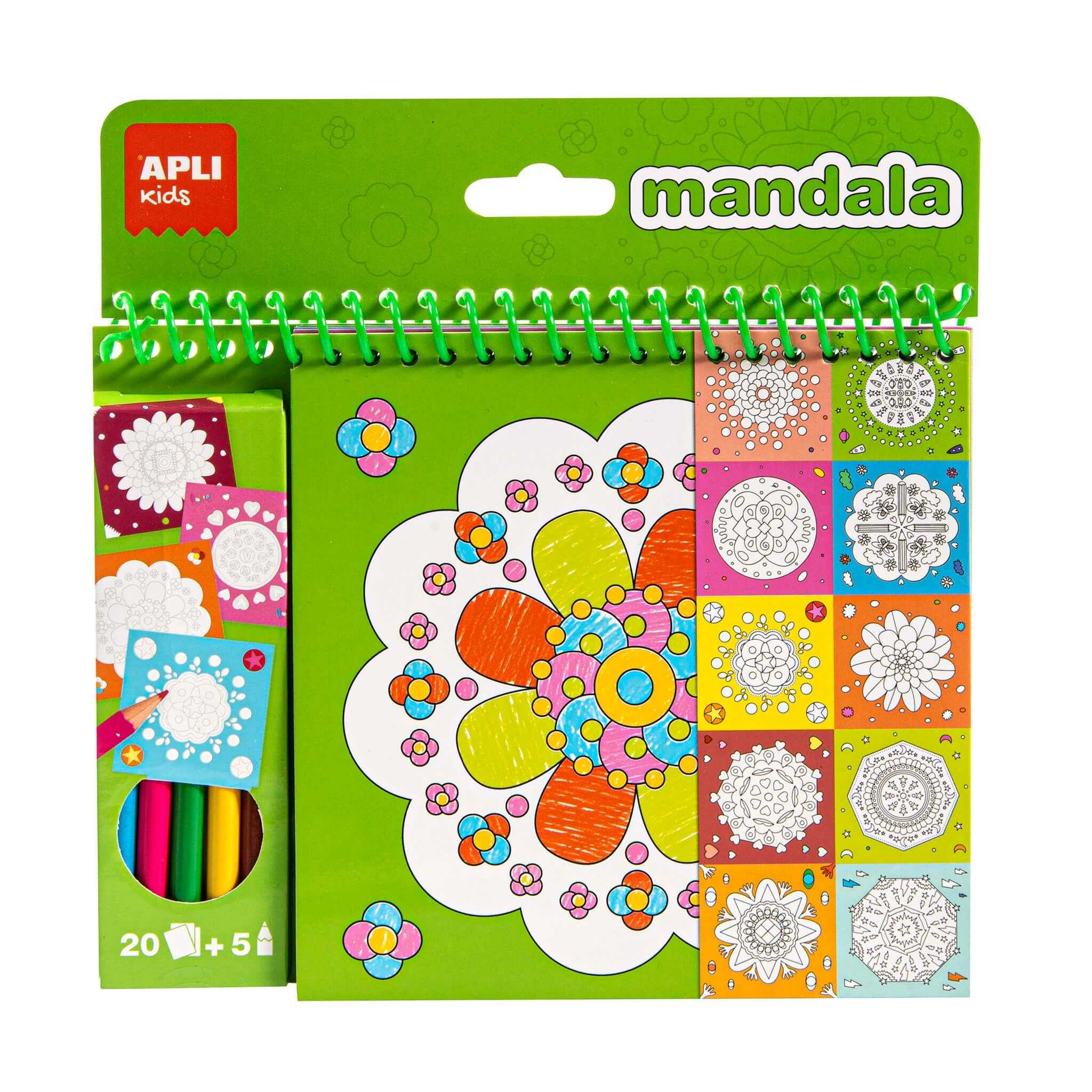 Mandala Color Blac Paint With Pencils - Apli