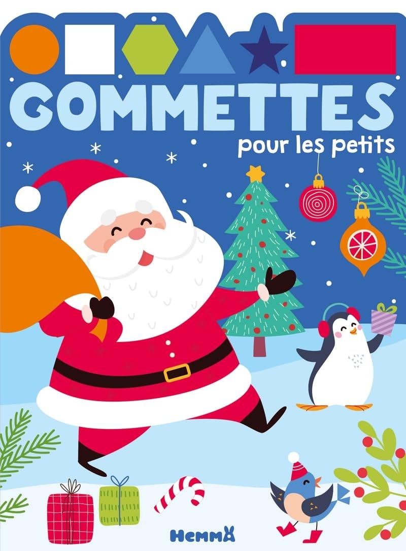 Pere Noel Sapin Et Pingouin - Gommettes Pour Les Petits