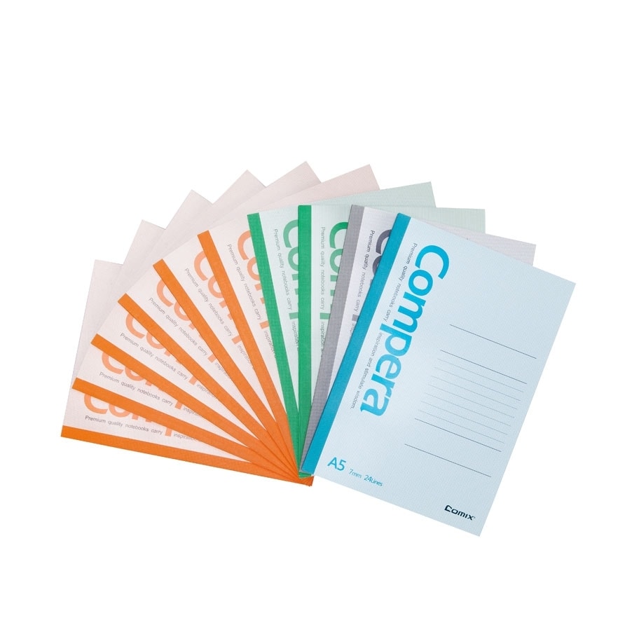 Notebook Comix A5 Ruled 50Sh Wireless Binding Assorted C4054