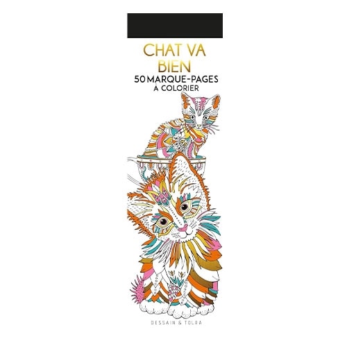 50 Marque-Pages A Colorier - Chat Va Bien