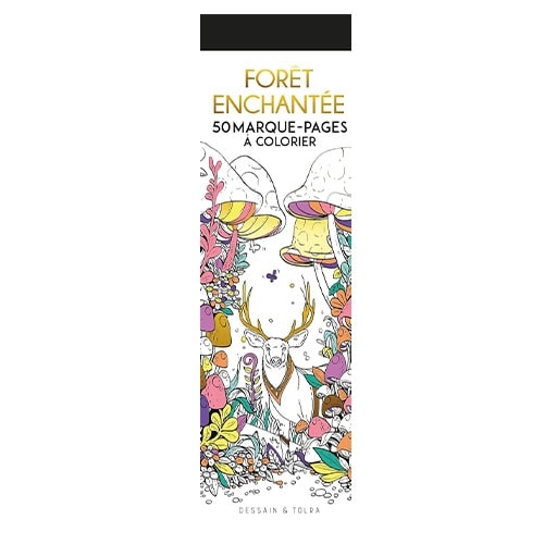 50 Marque-Pages A Colorier - Foret Enchantee