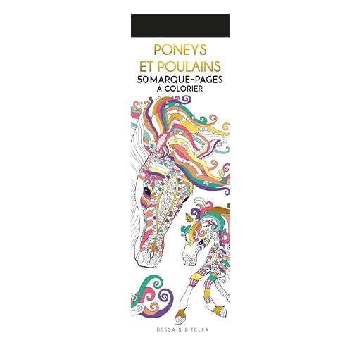 50 Marque-Pages A Colorier - Poney - Poulain