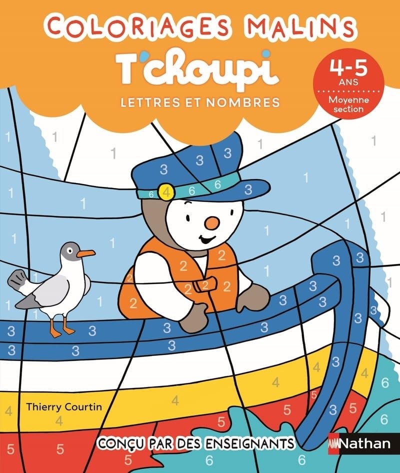 T Choupi Coloriages Malins 4-5 Ans Ms Lettres Et Nombres