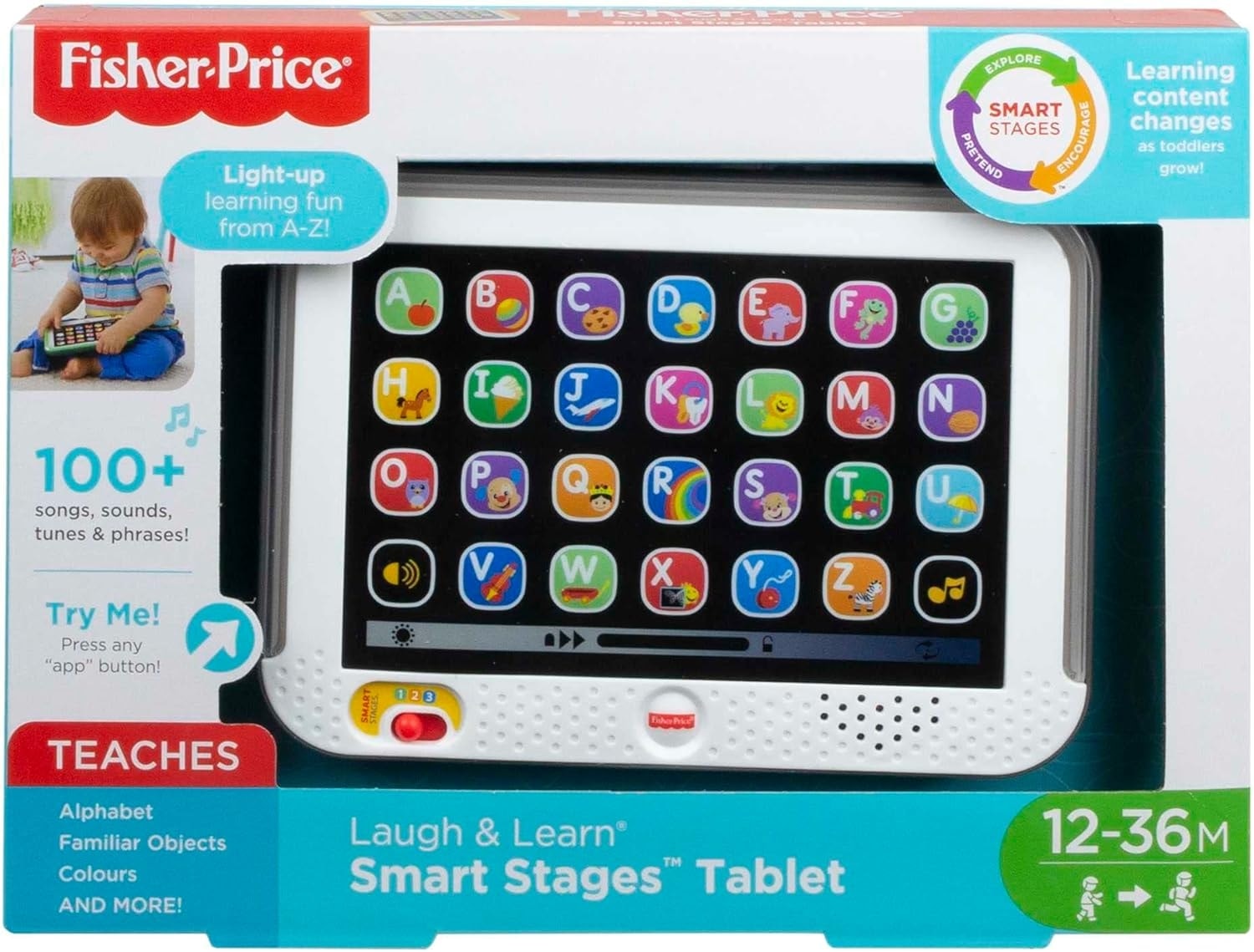 Fisher-Price Smart Stages Tablet Grey Mtfpcdg33