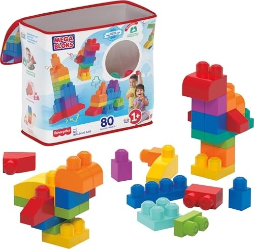 Mega Blocks Building Bag 80Pcs Classic Mtmgdch63