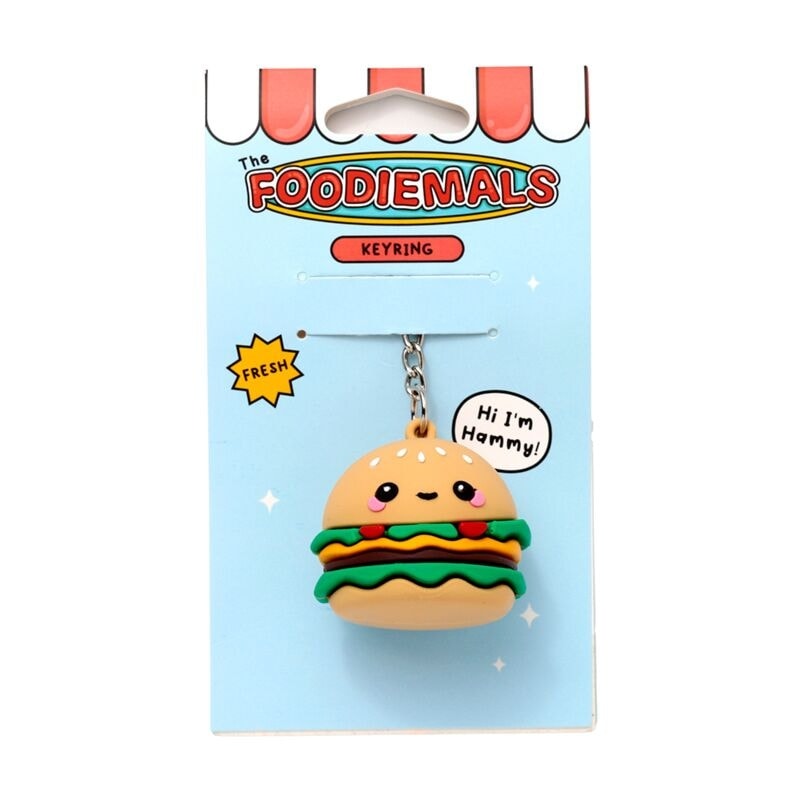 Keyring Foodiemals Hammy The Burger 3D Pvc Key297