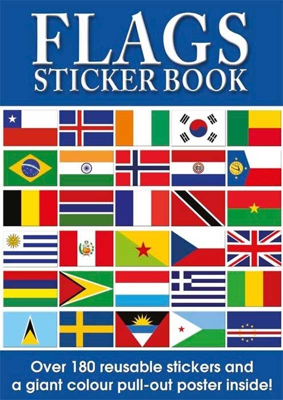 Flags Educational Sticker Book