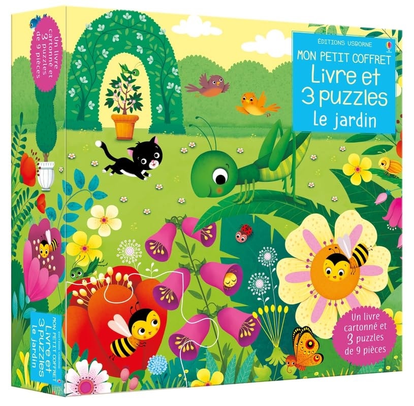 Mon Petit Coffret Livre Et 3 Puzzles - Le Jardin