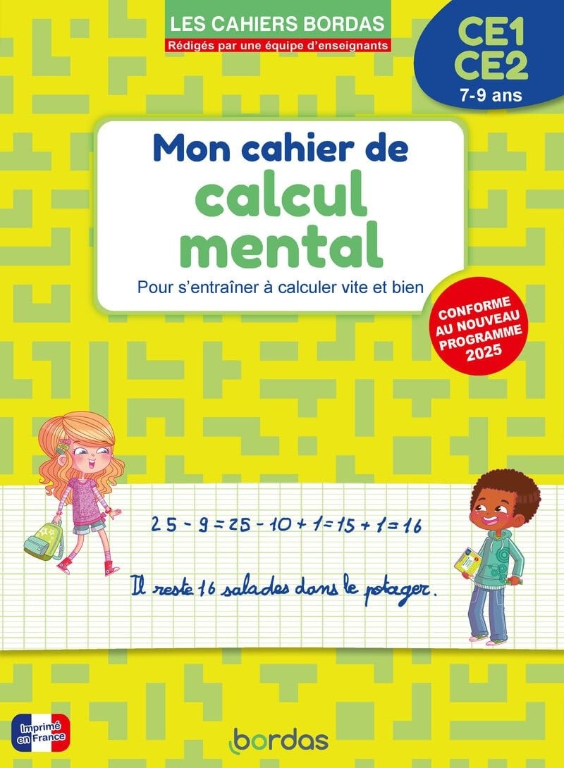 Mon Cahier De Calcul Mental Ce1-Ce2