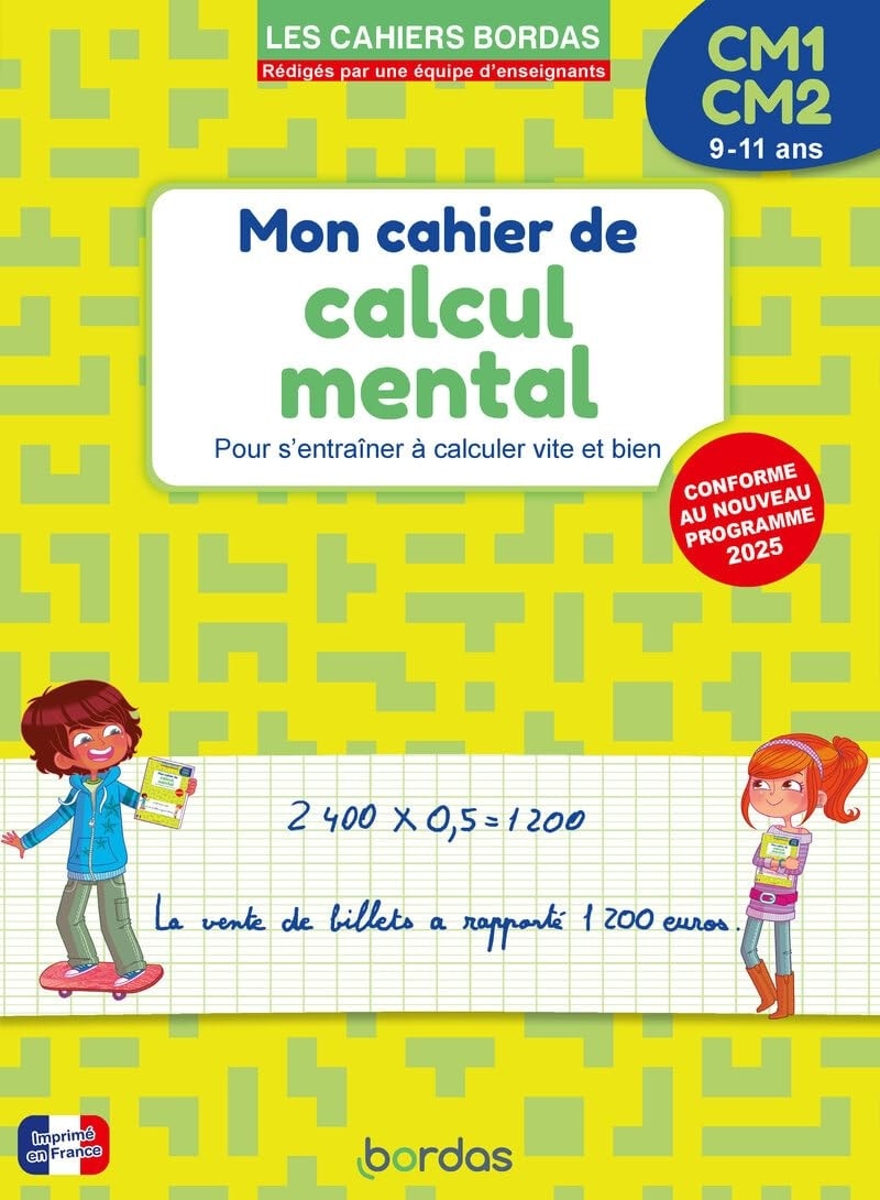Mon Cahier De Calcul Mental Cm1-Cm2