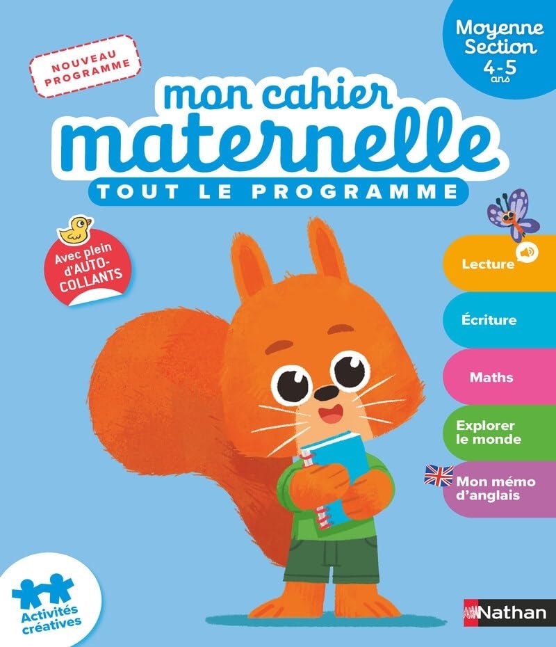 Mon Cahier Maternelle Moyenne Section 4-5 Ans