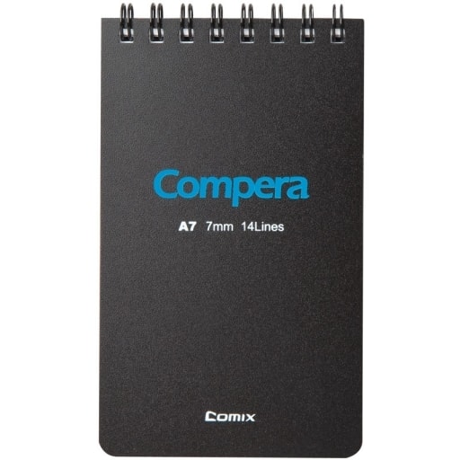Notebook Comix A7 Ruled 50Sh Pp Spiral Assorted  Cpa7507