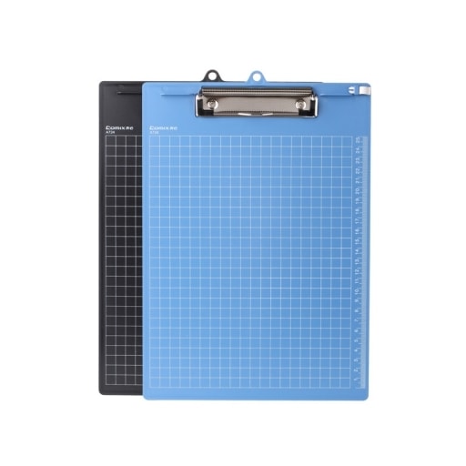 Clipboard Comix A4 Metal Clip W/Ruler Black A724