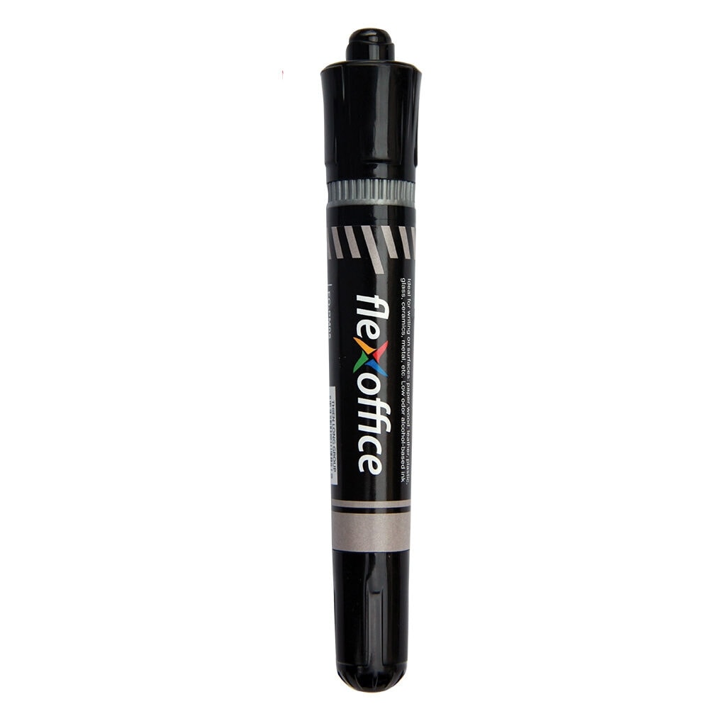 Marker Permanent Flexoffice Chisel Double Black Fo-Pm05