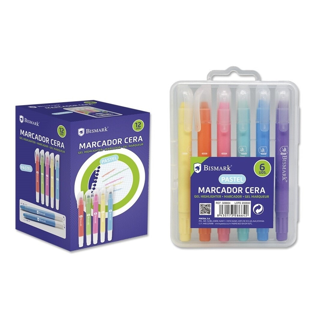 Wax Marker Bismark 6/Pack Pastel Solid 328664