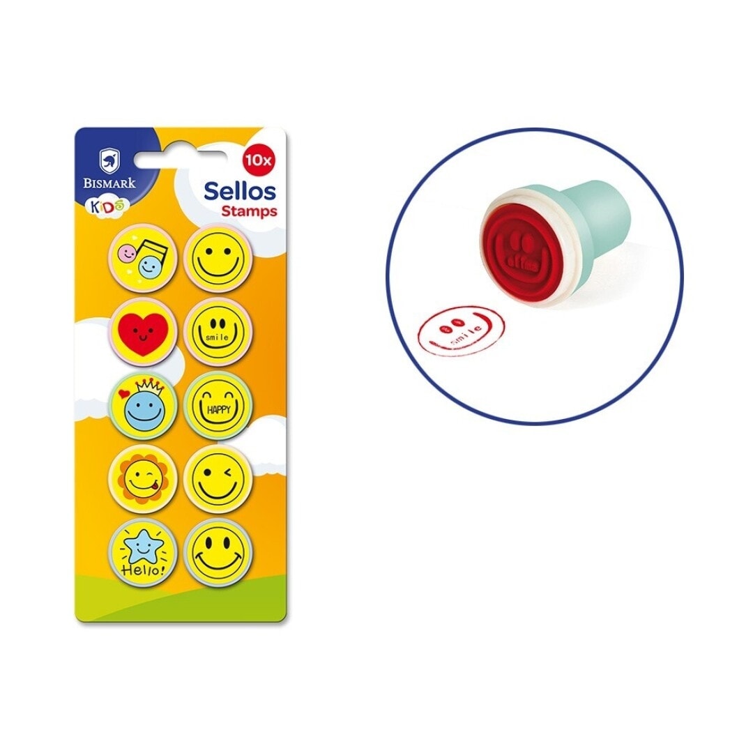 Stamp Bismark Emojies 10/Pack 332357