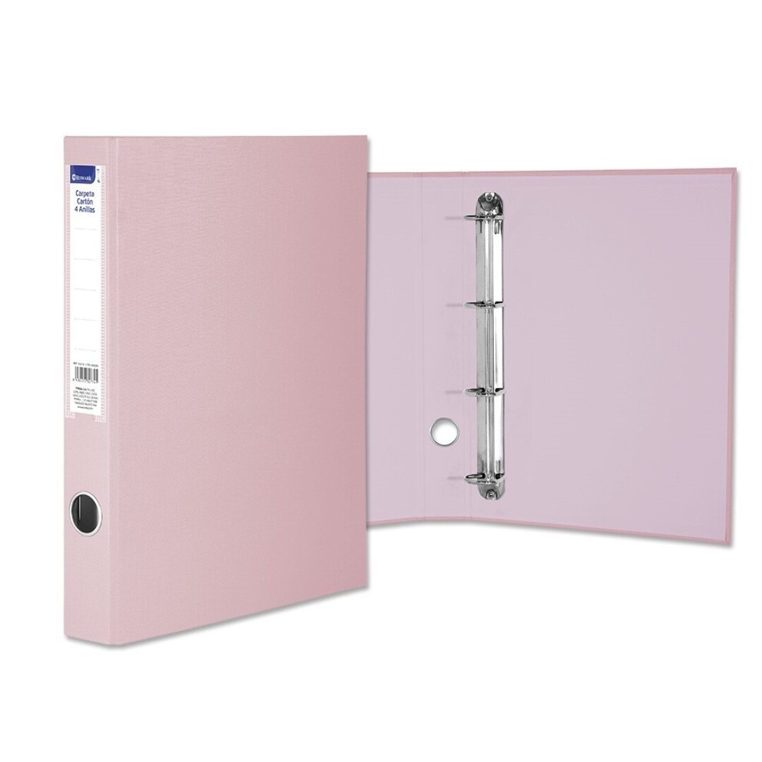 Ring Binder Bismark A4 4 Rings 25Mm Pastel Pink 332774
