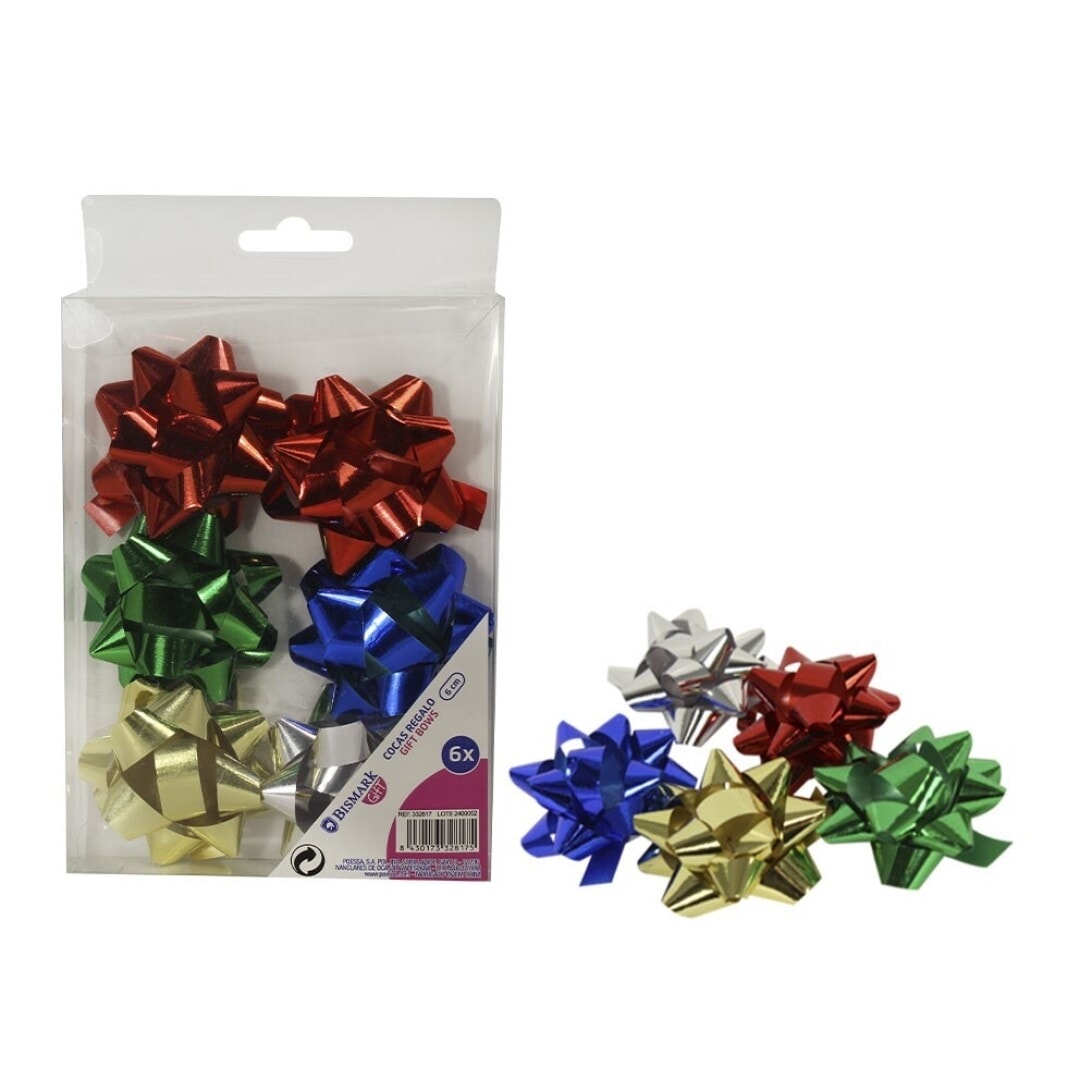 Ribbon Bismark Plastic Bow 6 Cm 6/Pack 332817