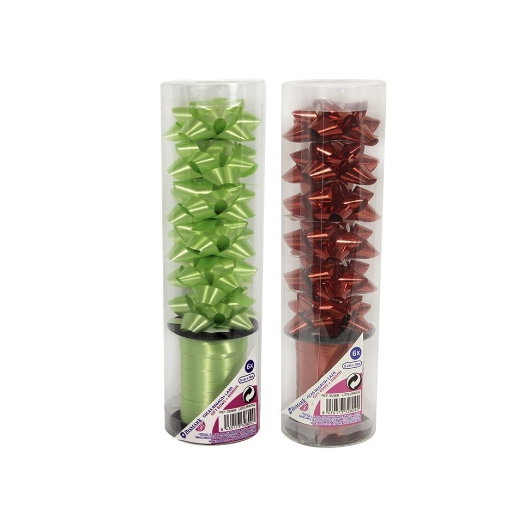 Ribbon Bismark  Plastic Bows 5 Cm + Ribbon 6/Pack 332809
