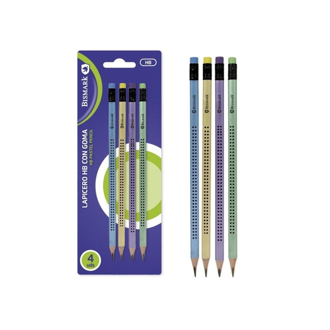 Pencil Bismark Hb Dots Pastel Color 4/Pack 333102