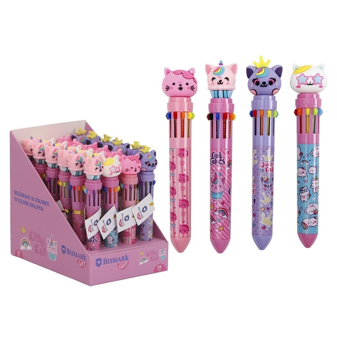 Pen Ballpoint Bismark Retractable 10 Colors Dream Cats 333170