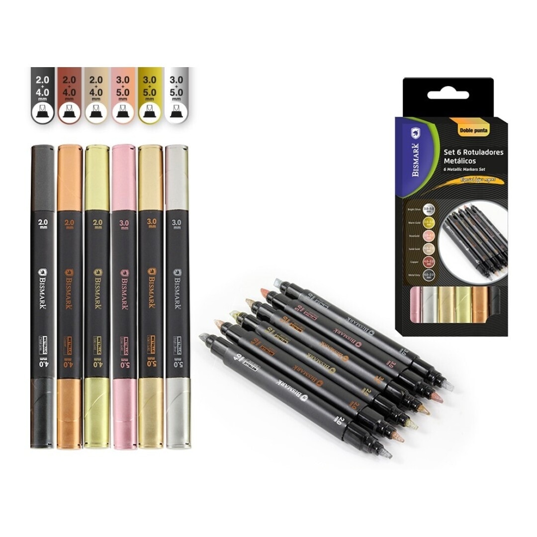 Marker Bismark Double Metallic 6/Pack 332636
