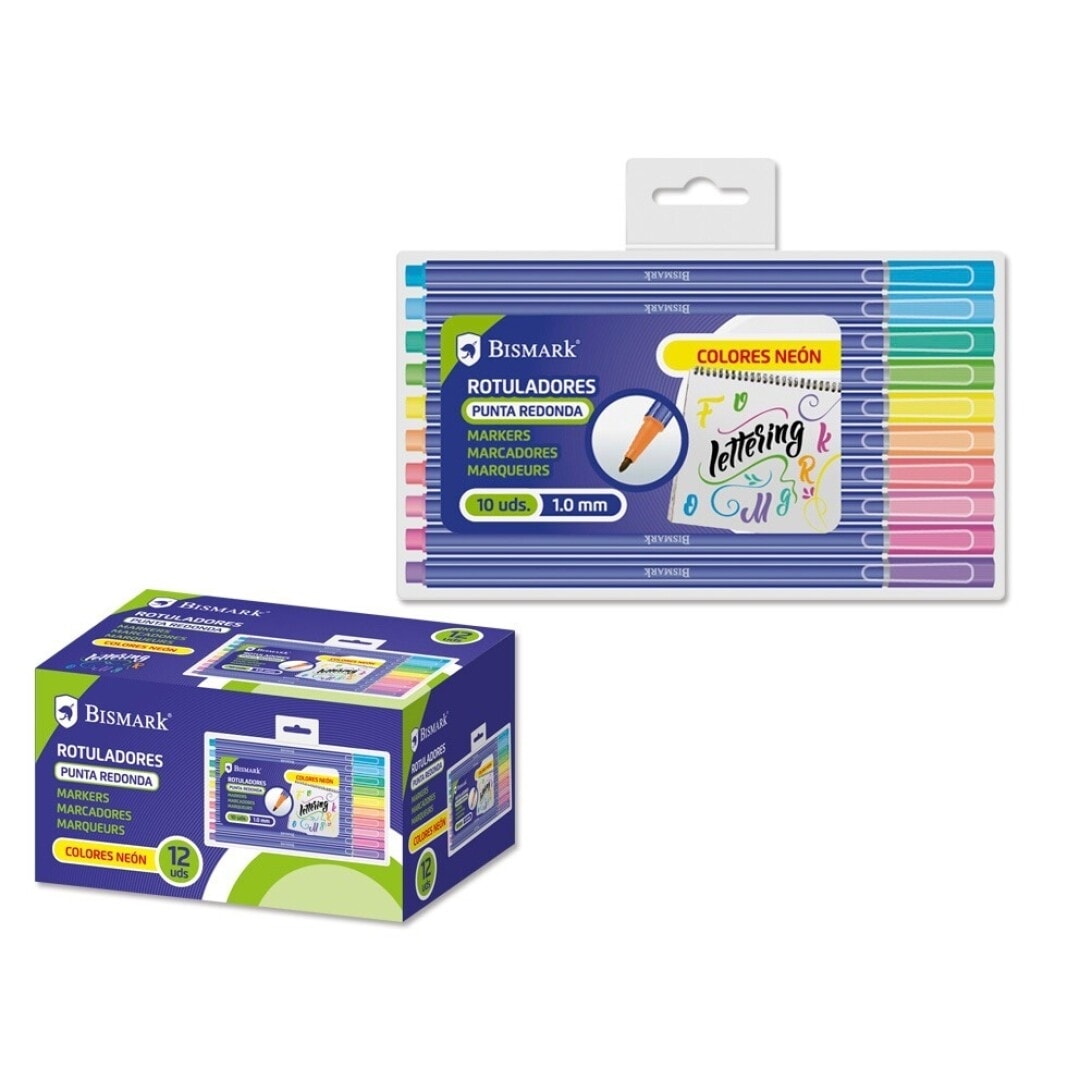 Marker Bismark 1.0Mm 10/Pack Neon 328390