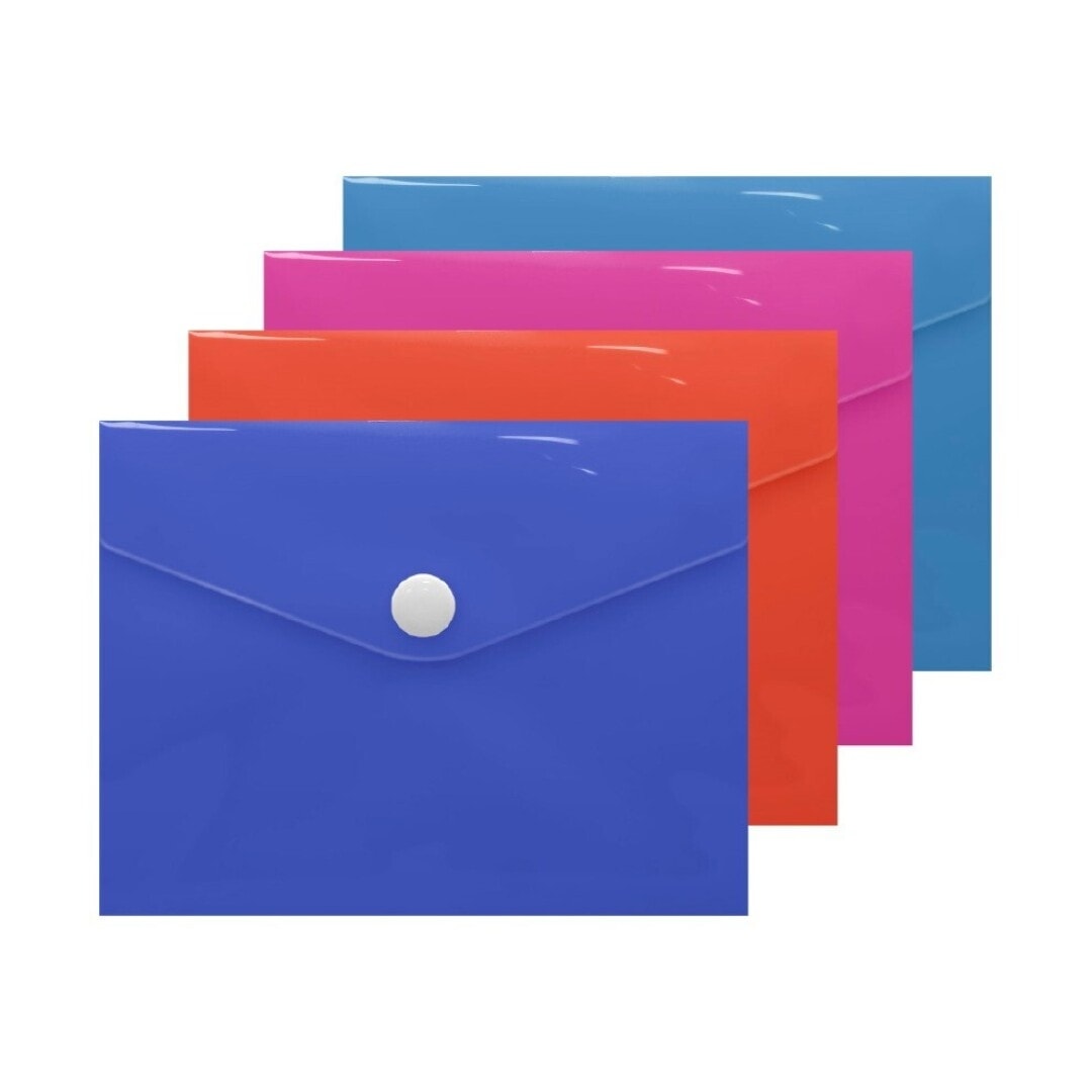 File Envelope Bismark Pp A6 W/Bottom Neon 332041