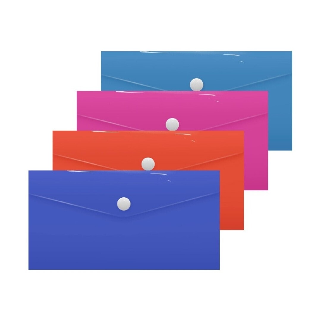 File Envelope Bismark Pp 240X125Mm W/Bottom Neon 332044