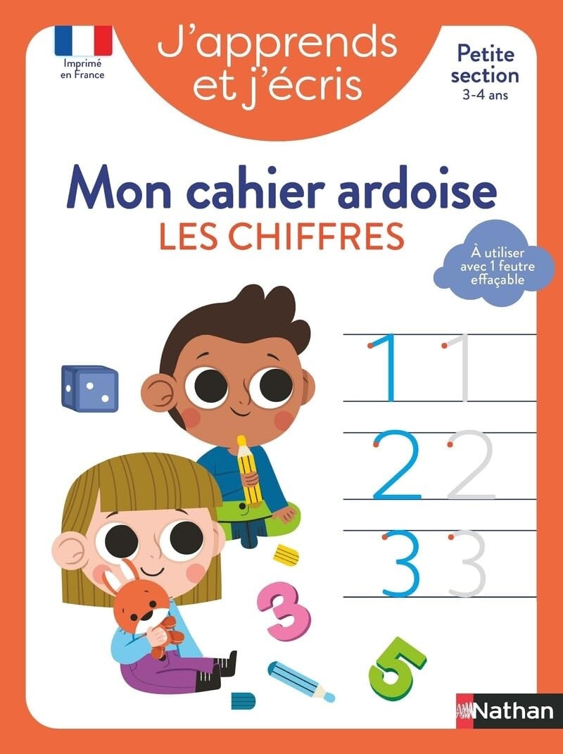 J Apprends Et J Ecris - Mon Cahier Ardoise Les Chiffres Ps