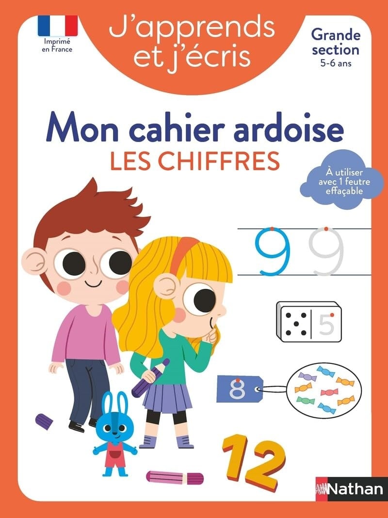 J Apprends Et J Ecris - Mon Cahier Ardoise Les Chiffres Gs