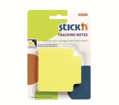 Tracking Notes Stick N 70X70Mm Neon Lemon 21478