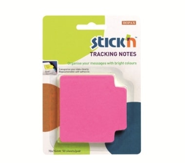 Tracking Notes Stick N 70X70Mm Neon Pink 21481