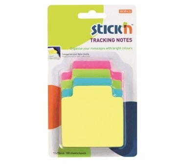 Tracking Notes Stick N 70X70Mm Neon Assorted 21482