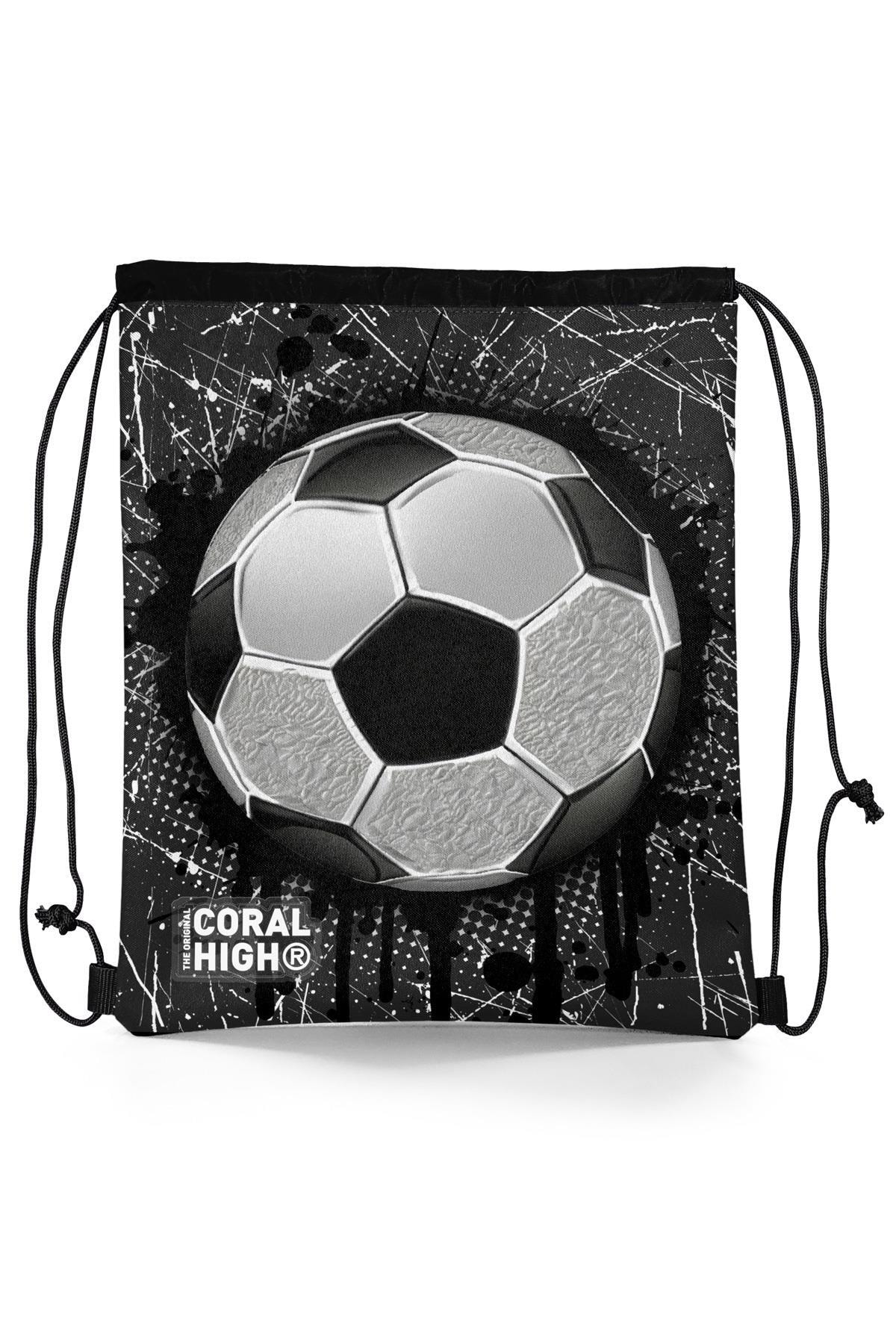 Drawstring Bag  Football Black Coral High
