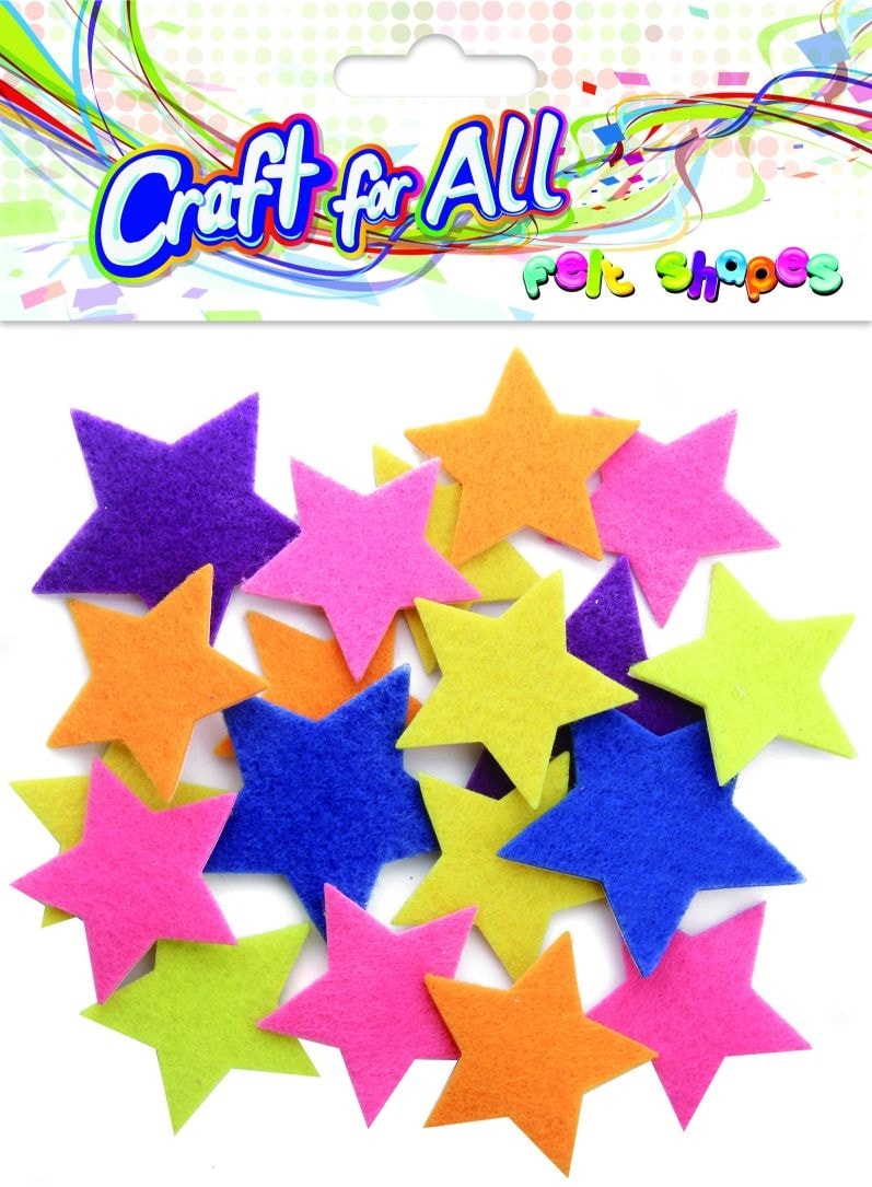 Craft For All Felt Shapes Stars 27Pcs/Pack Ca-477