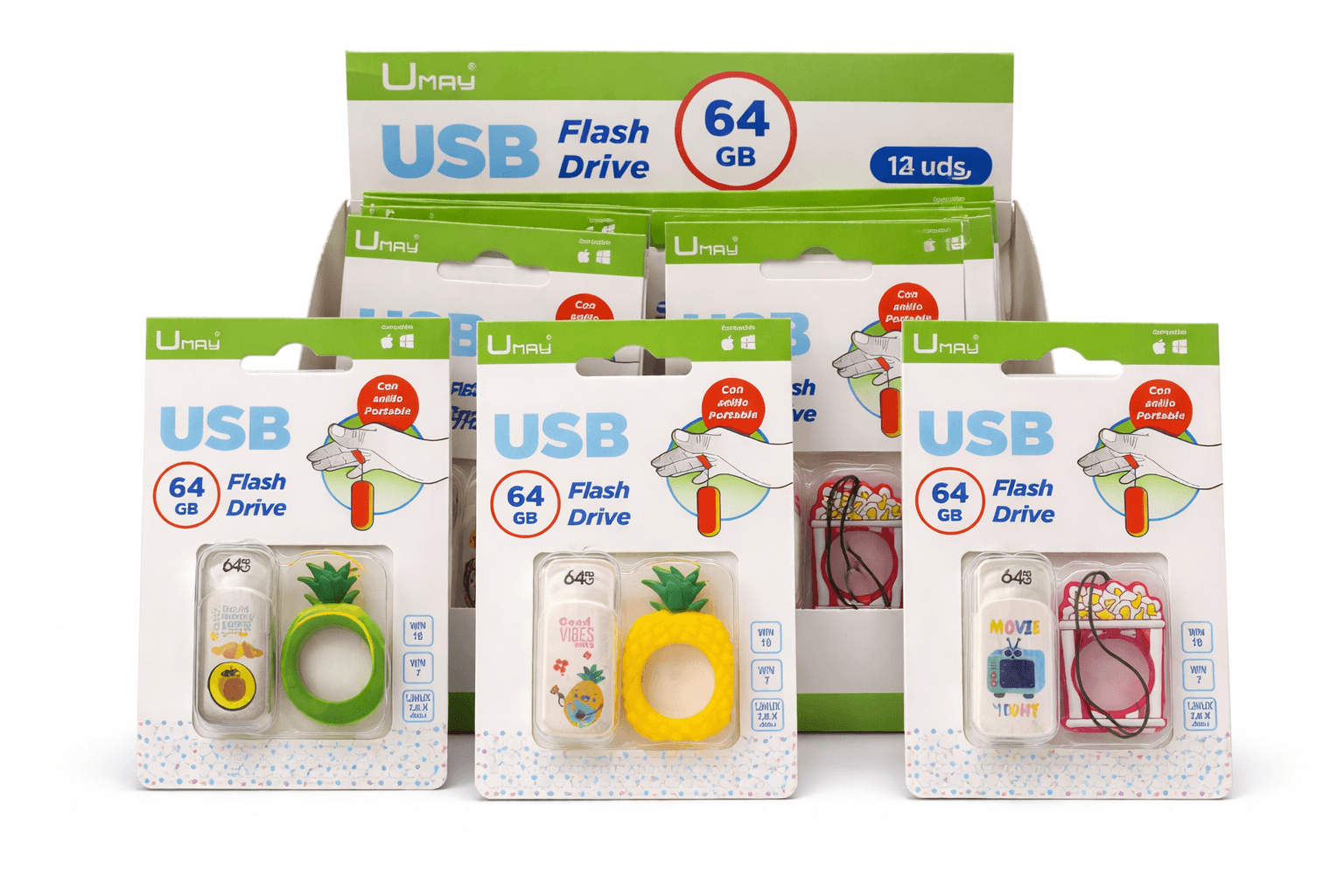 Usb Umay 64Gb Funny Ring Assorted 331223