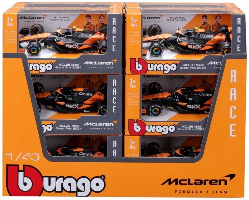 Burago F1 Mclaren Mcl38 2024 Norris 1:43 B18-38177N