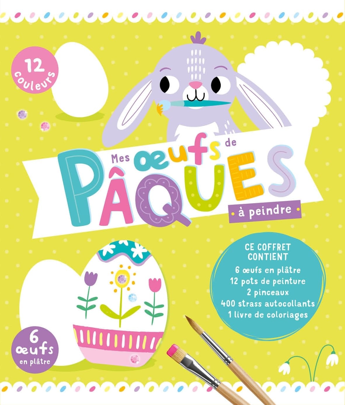 COFFRET MES OEUFS DE PAQUES A PEINDRE INCLU 6 OEUFS