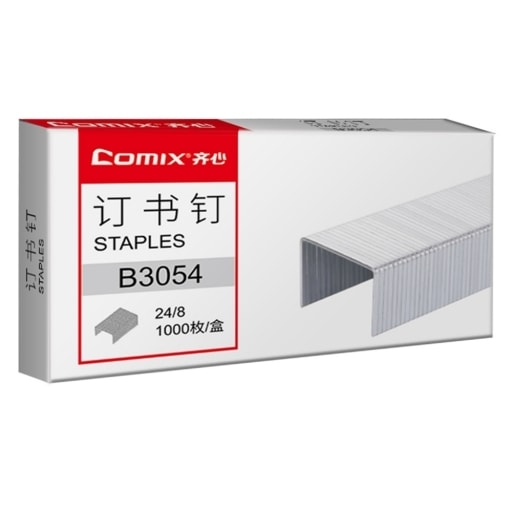 Staples Comix 24/08 1000/Pack Silver B3054