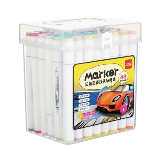 Marker Comix Double Tip Triangular 48/Pack