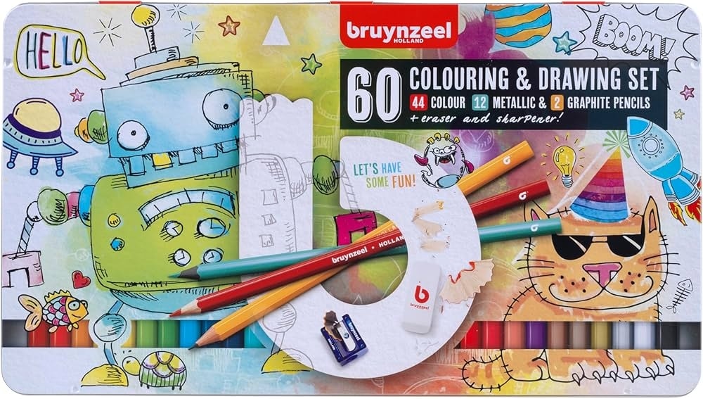 Bruynzeel Drawing And Colouring Set Small Artists | 60 Pieces