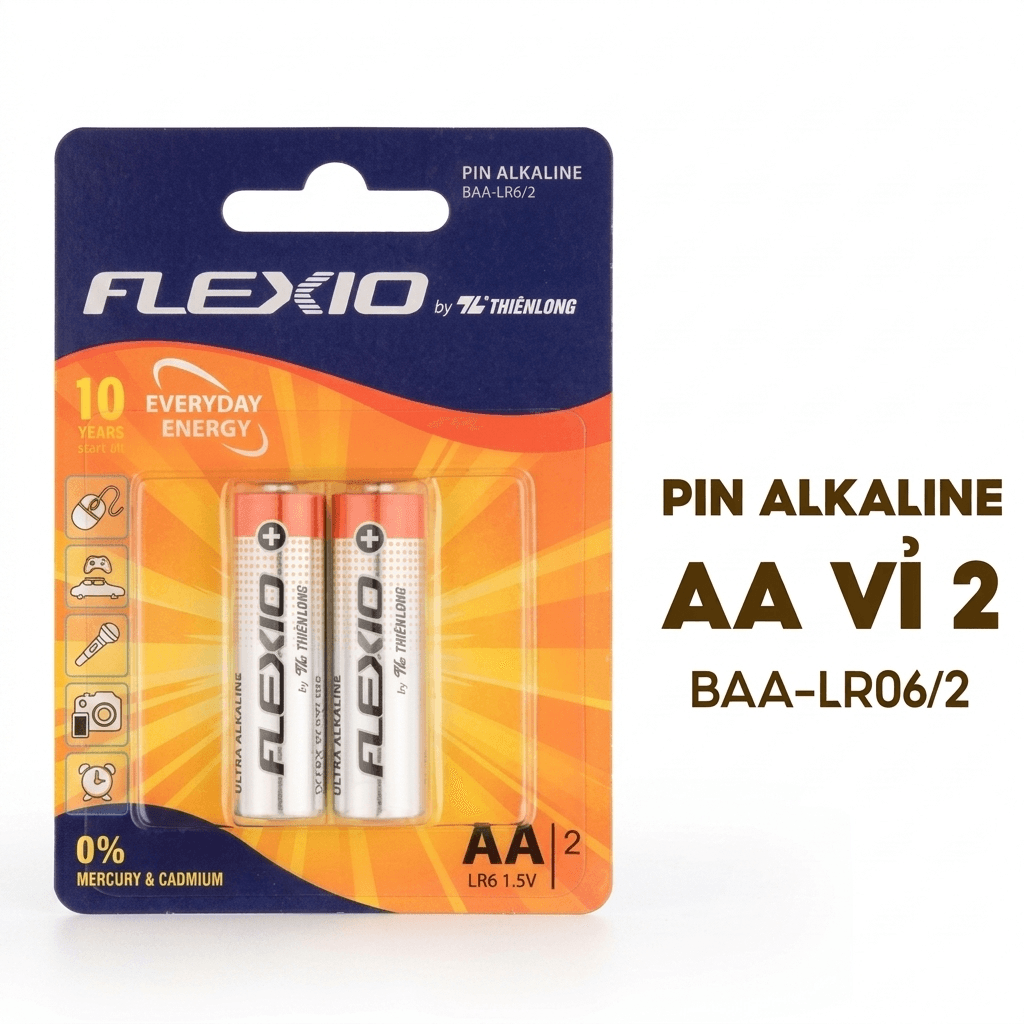 Battery Flexoffice Aaa Alkaline 2/Pack Baa-Lr03/2