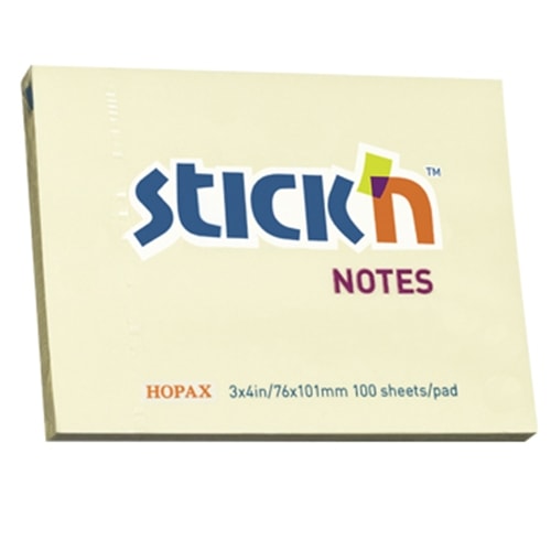 Stick Notes Stick N 76X101Mm 100Sh Pastel Yellow 21008
