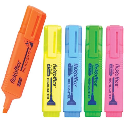 Highlighter Flexoffice Yellow Fo-Hl05